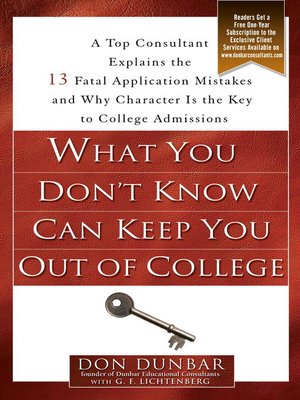 cover image of What You Don't Know Can Keep You Out of College